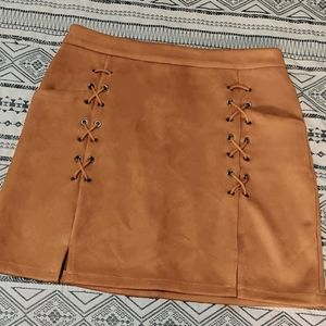 Suede Pencil Skirt